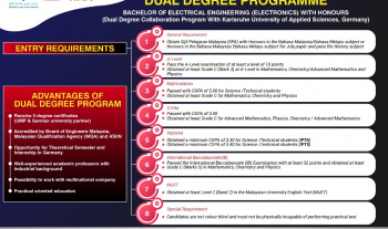 Bachelor of Electrical Engineering (Electronics) with Honours - The Dual Degree Program (UMP-HKA Germany)